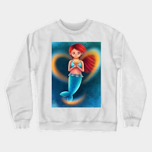 Mermaid with Ukrainian emblem Crewneck Sweatshirt